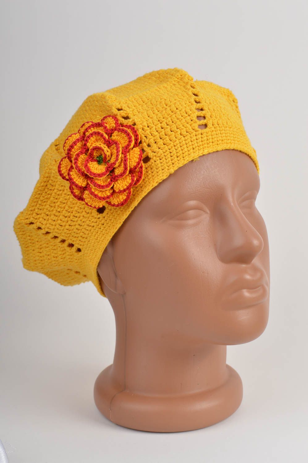 Handmade beret designer beret gift for girl designer hat crocheted beret photo 2
