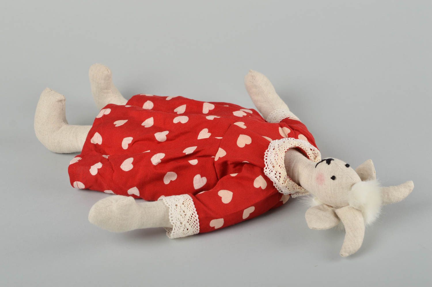 Игрушка коза ручной работы авторская игрушка стильный подарок для детей фото 2