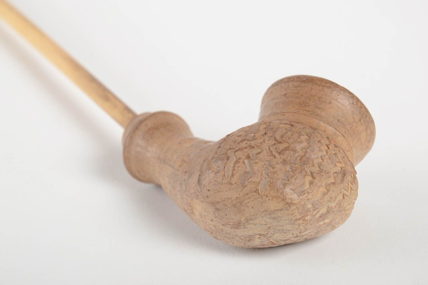 Decorative handmade wooden smoking pipe tobacco pipe for decor home designs photo 4
