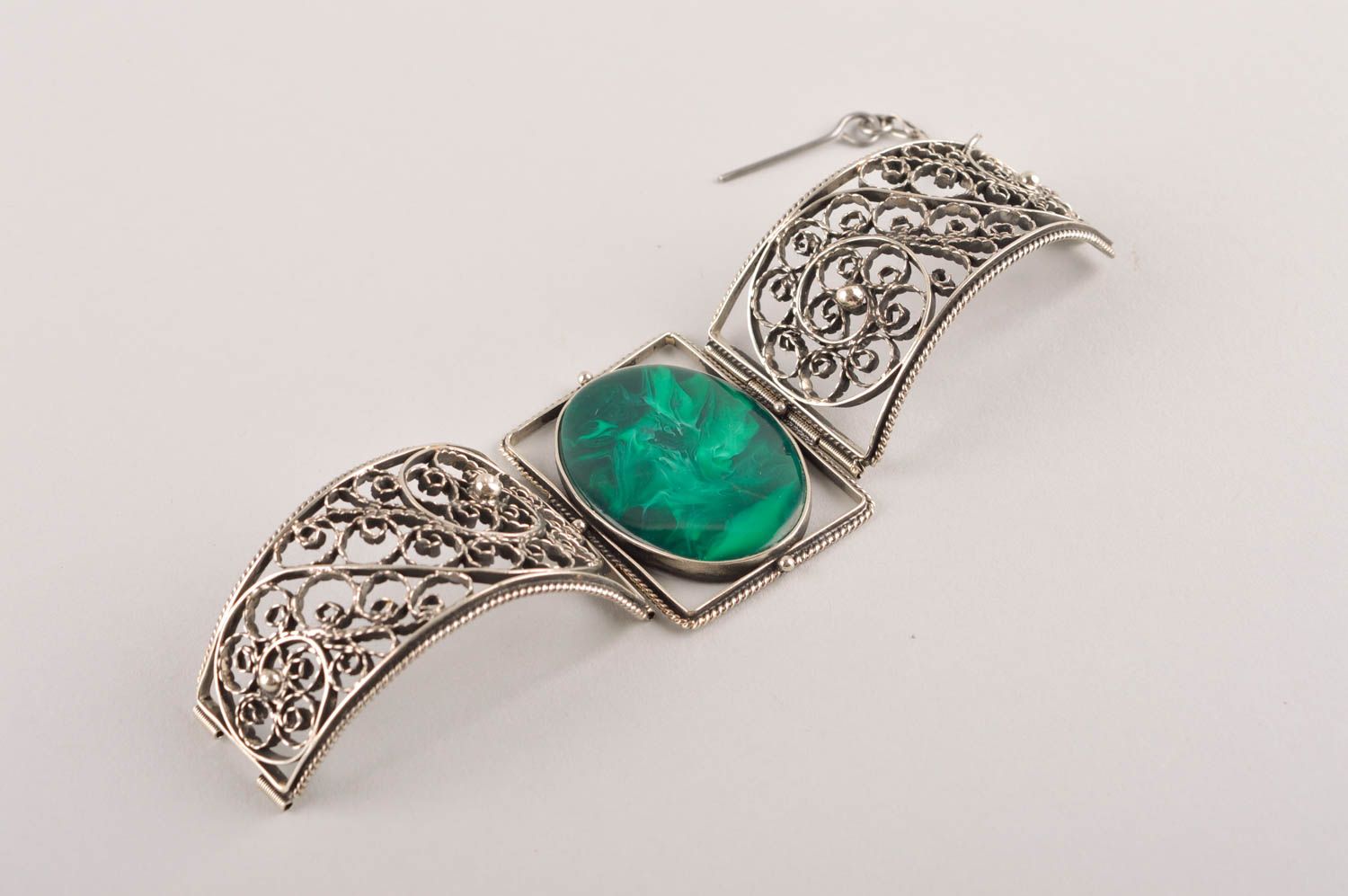 Cupronickel bracelet handmade jewelry metal bracelet elegant bracelet for women photo 5