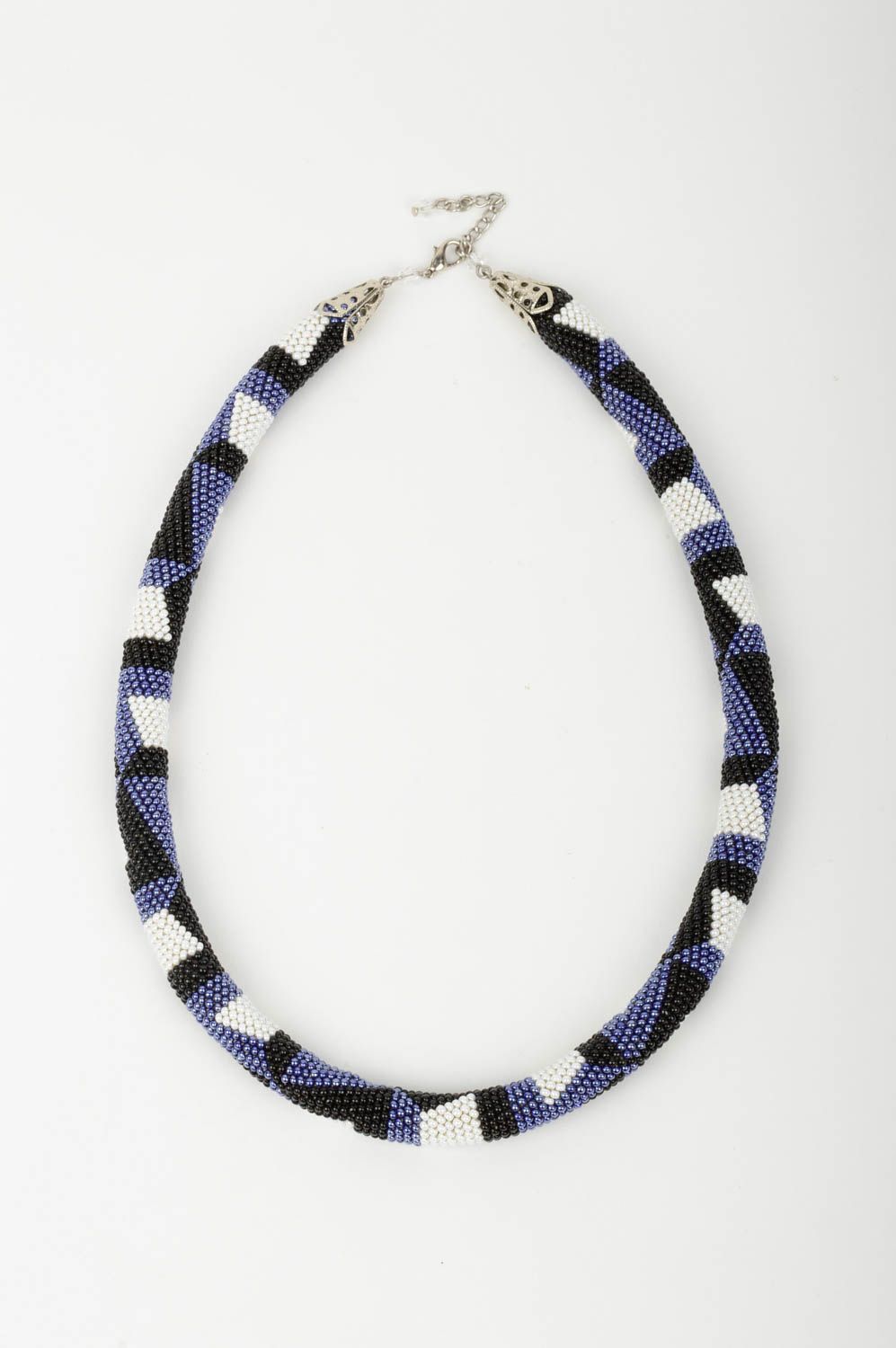 Handmade Ethno Kette schön Schmuck aus Rocailles Damen Collier lange Halskette foto 2
