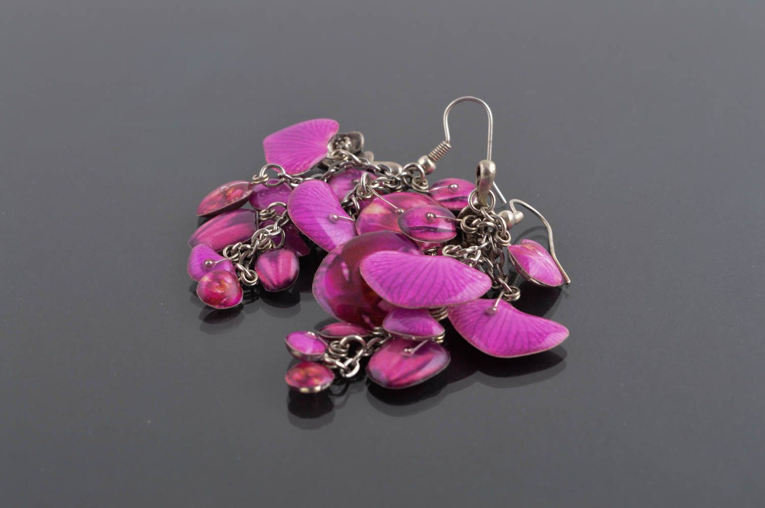 Handmade designer earrings unusual stylish earrings metal cute jewelry photo 1