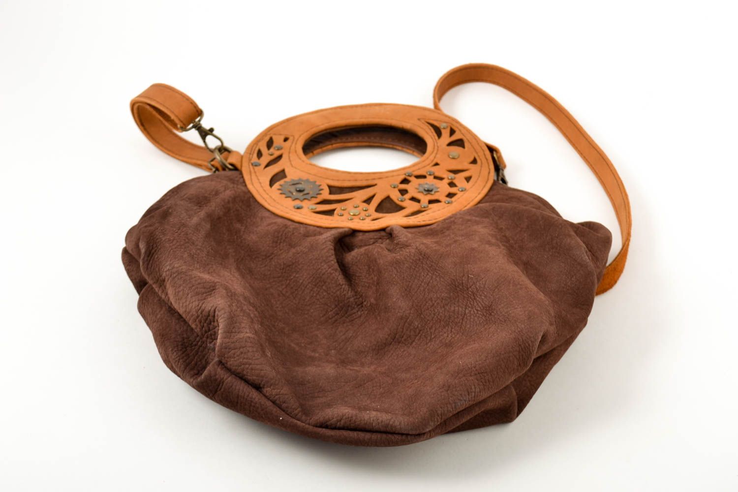 Tasche aus Leder Designer Tasche Handmade Damen Umhängetasche bunte Handtasche foto 5