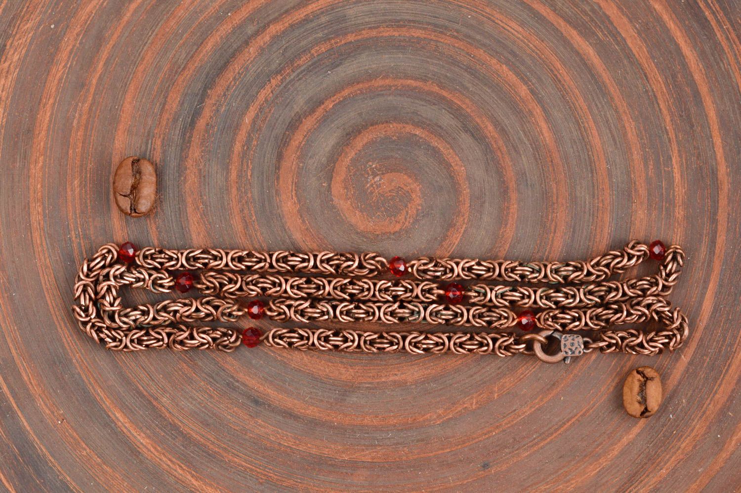 Handmade copper necklace elite bijouterie fashion necklace metal jewelry photo 2