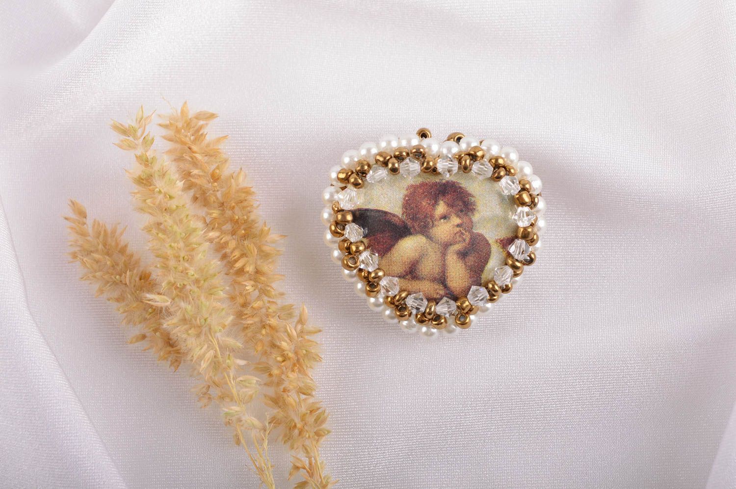 Spilla di moda fatta a mano accessori originali d'autore bigiotteria donna
 foto 1
