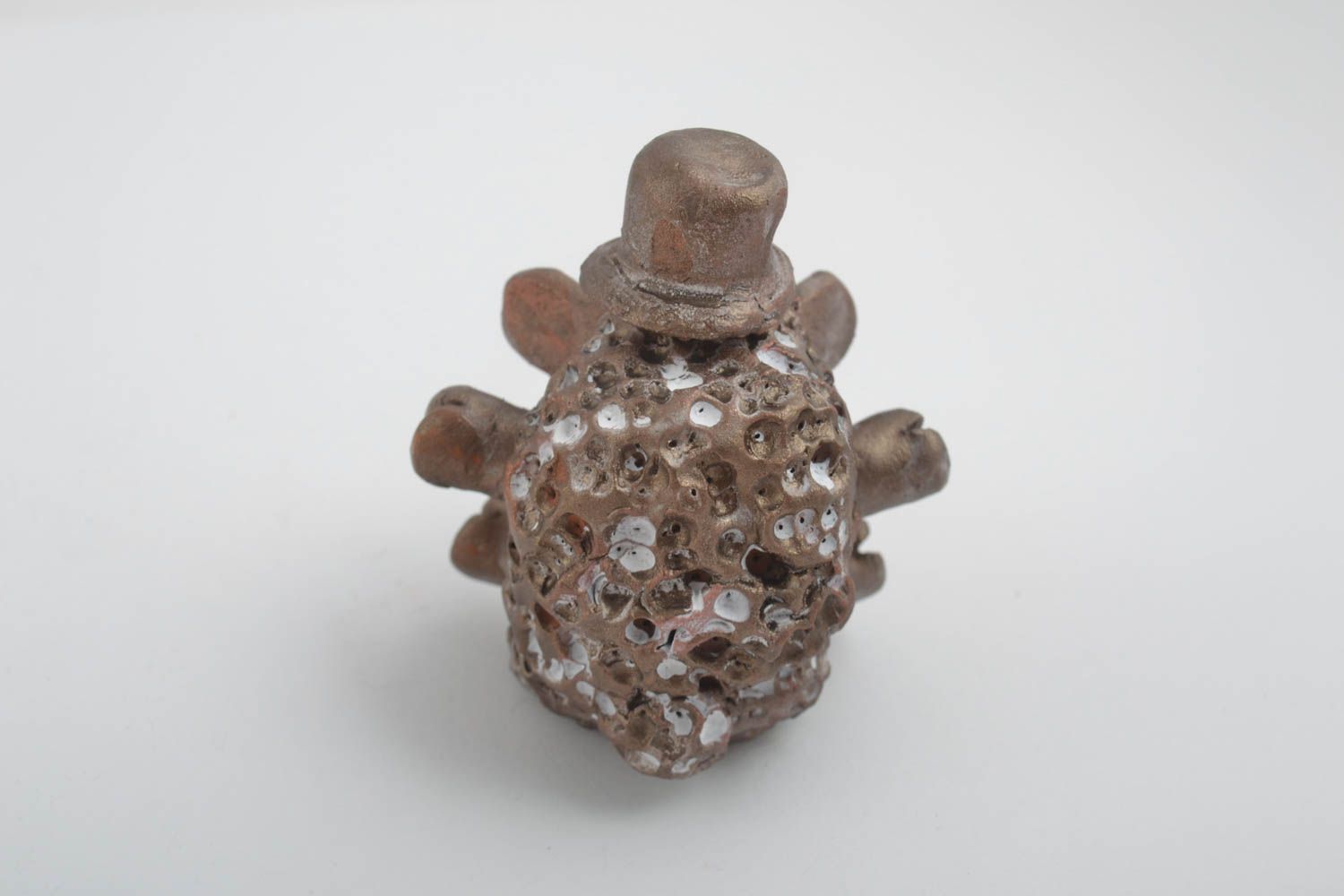 Figurina fatta a mano in ceramica animaletto divertente souvenir di terracotta foto 9