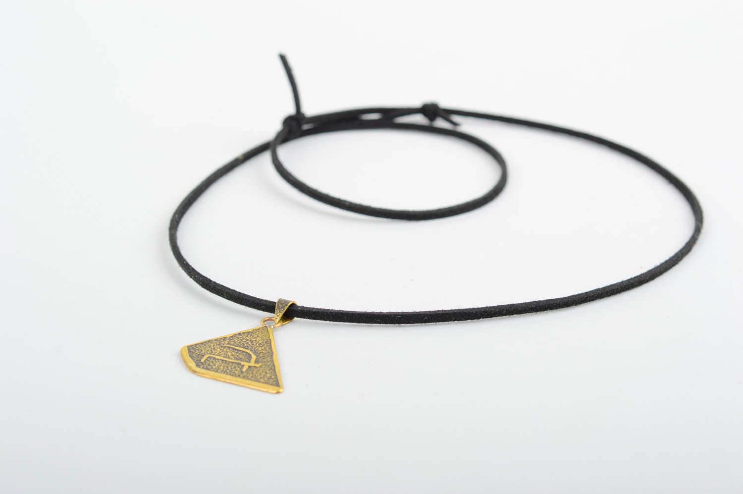 Handmade pendant unusual accessory brass jewelry unusual pendant gift for her photo 3