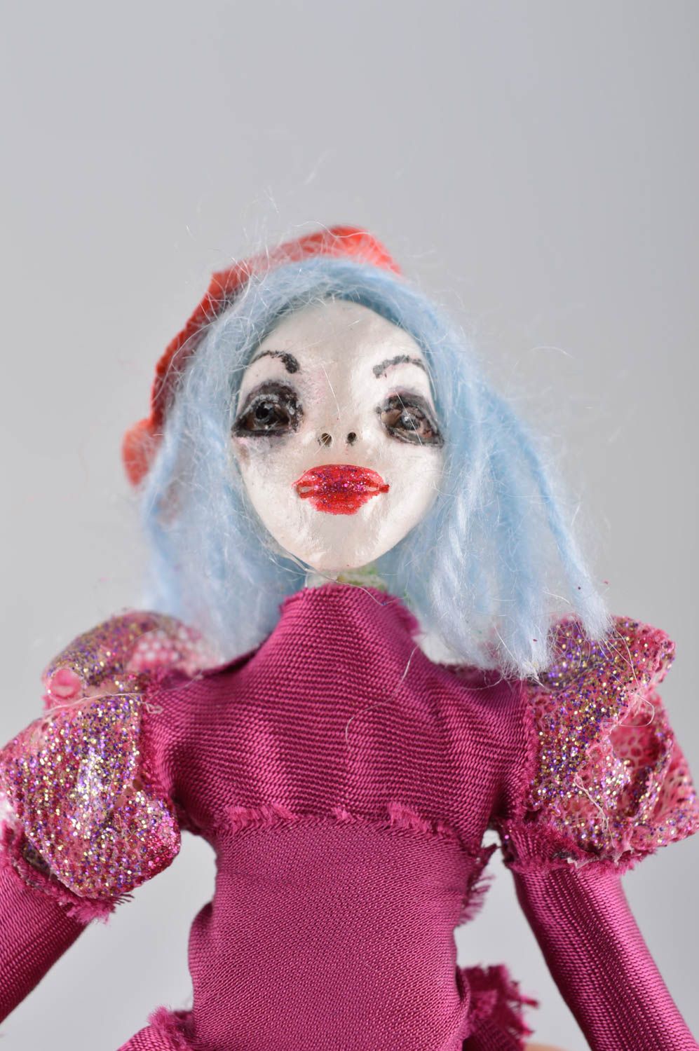 Авторская кукла игрушка ручной работы дизайнерская кукла монстрик керамическая фото 5