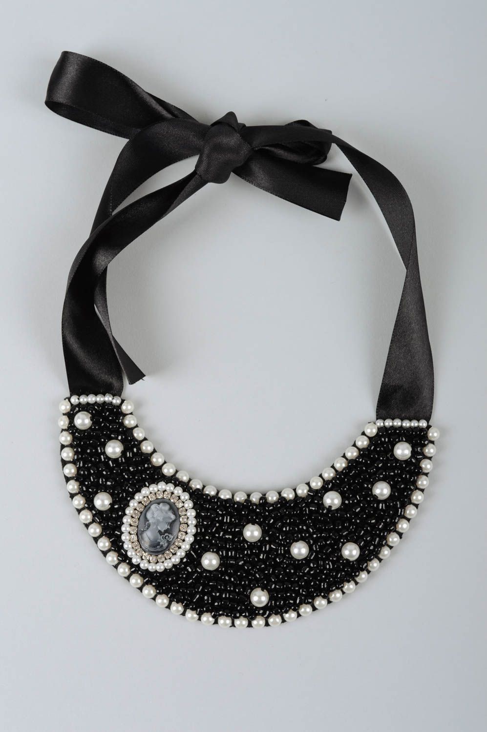 Collar de abalorios hecho a mano elegante bisutería para mujer accesorio de moda foto 2