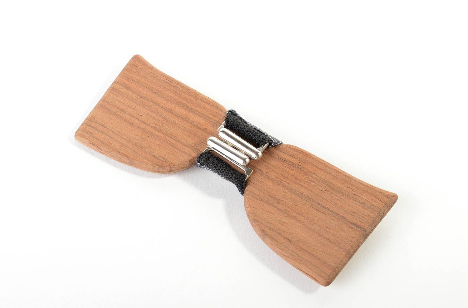 Pajarita moderna artesanal de madera accesorio para hombre corbata de moño  foto 3