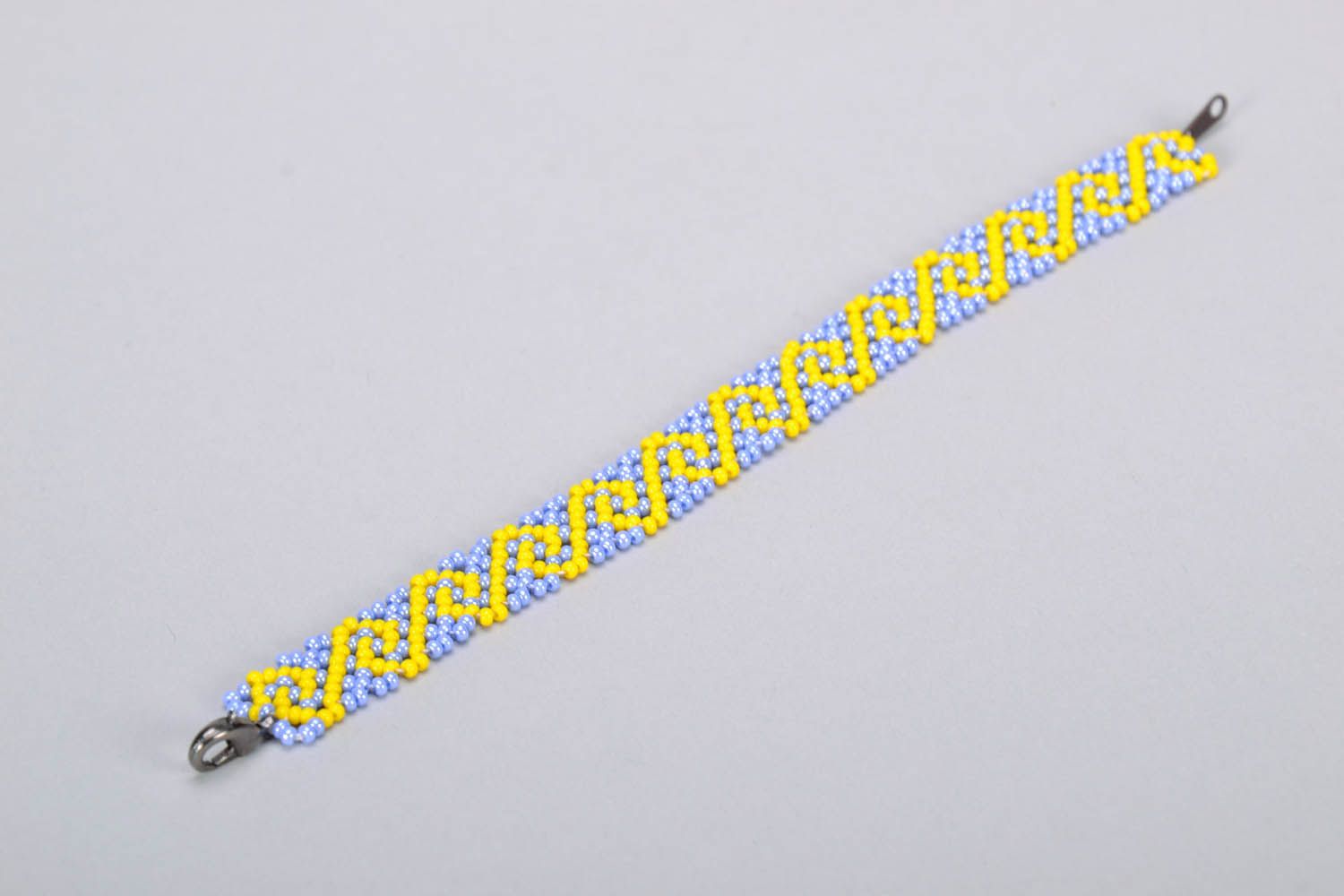 Gelbes Armband aus böhmischen Glasperlen foto 4