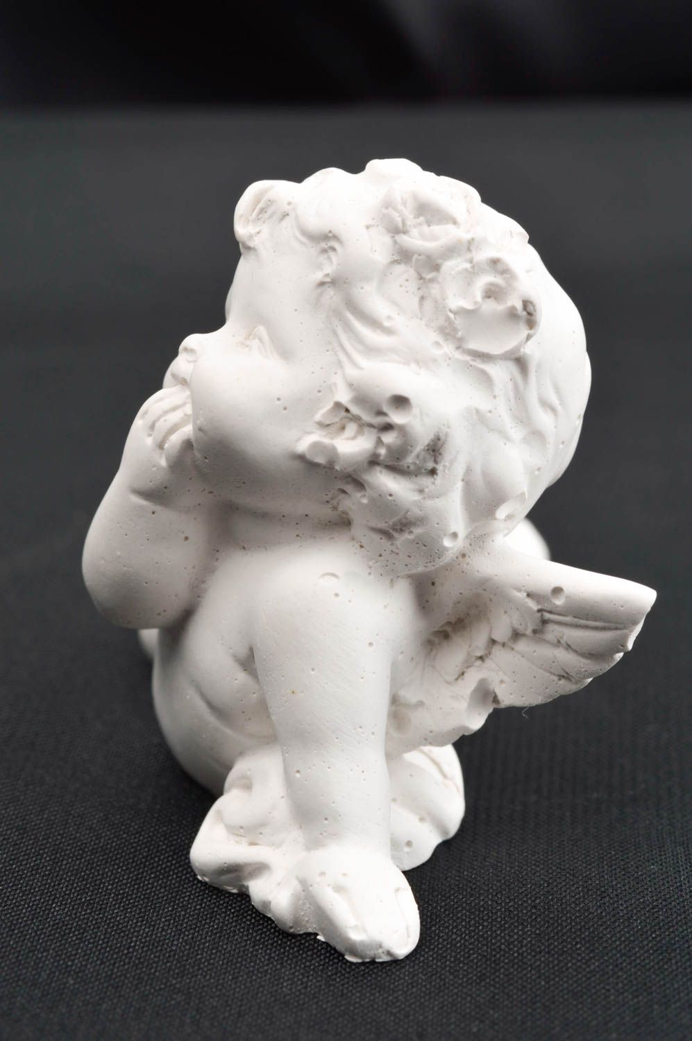Figura de yeso blanca figura artesanal decoración de hogar regalo para niño foto 3