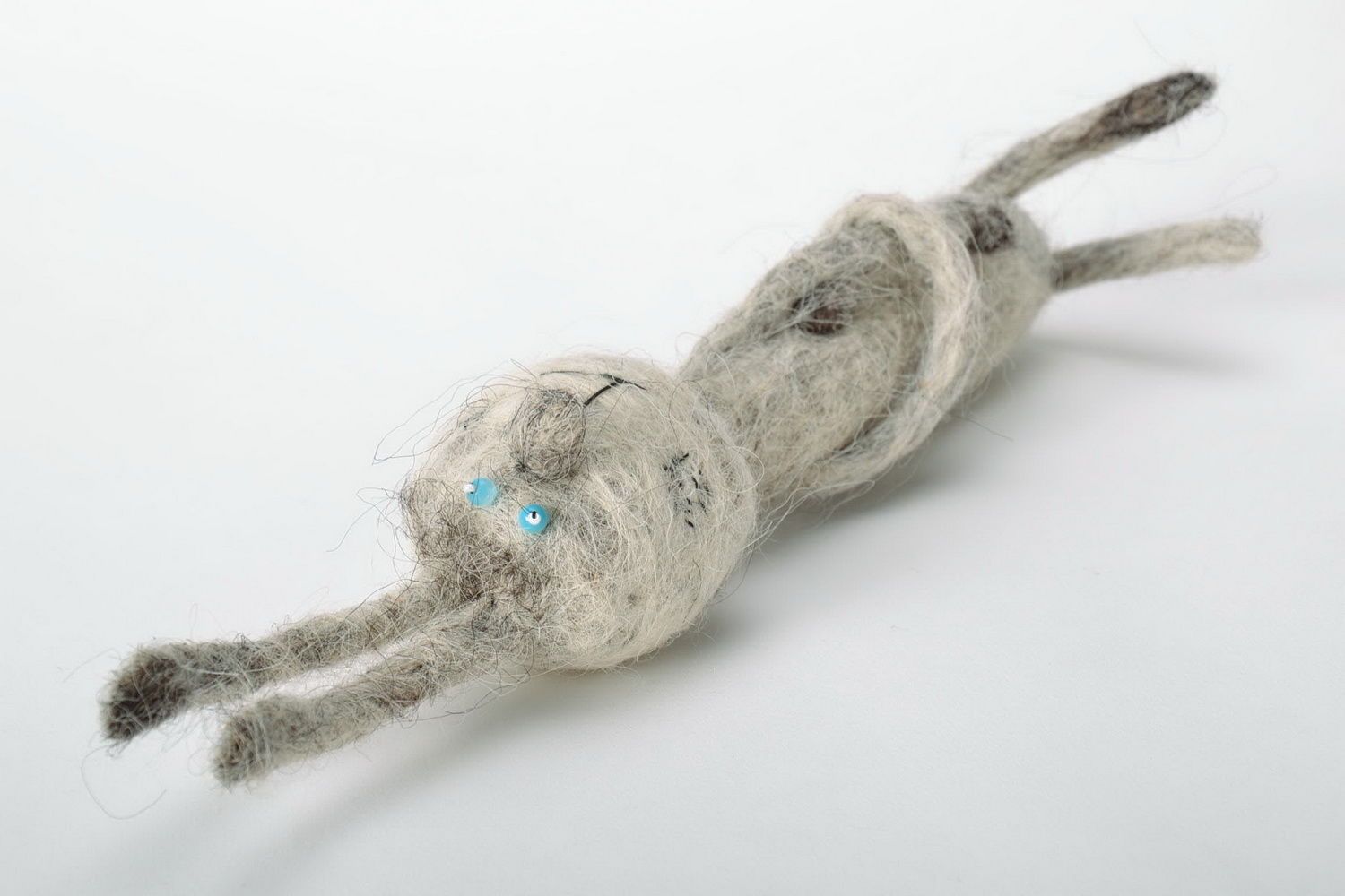 Brinquedo de lã feito à mão Coelho foto 5