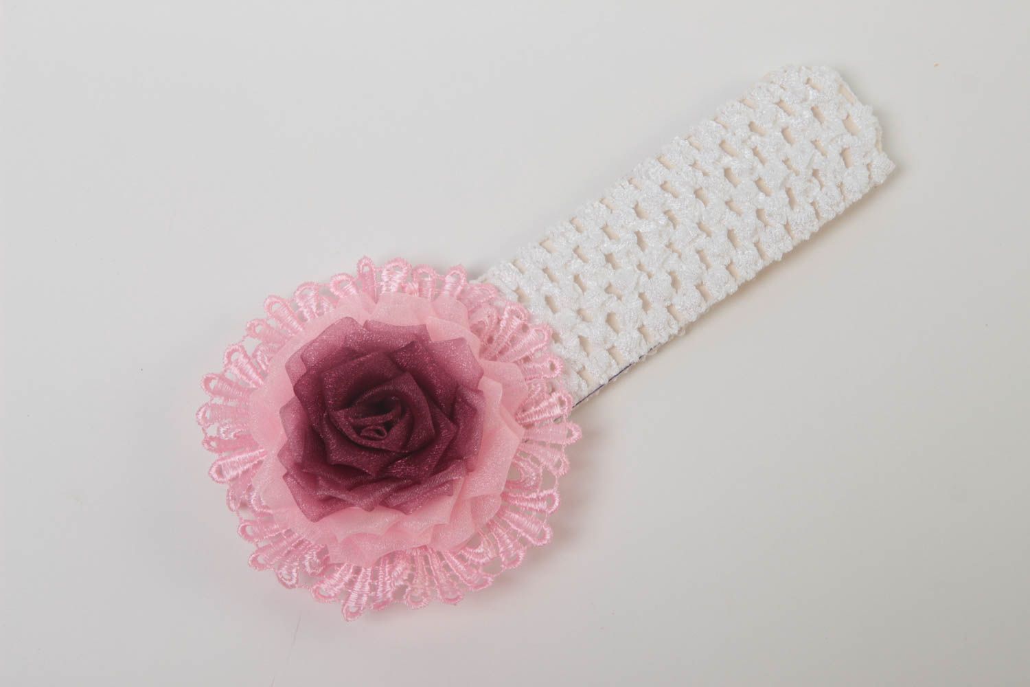 Handmade headband flower headband unusual gift for girl hair accessories photo 2