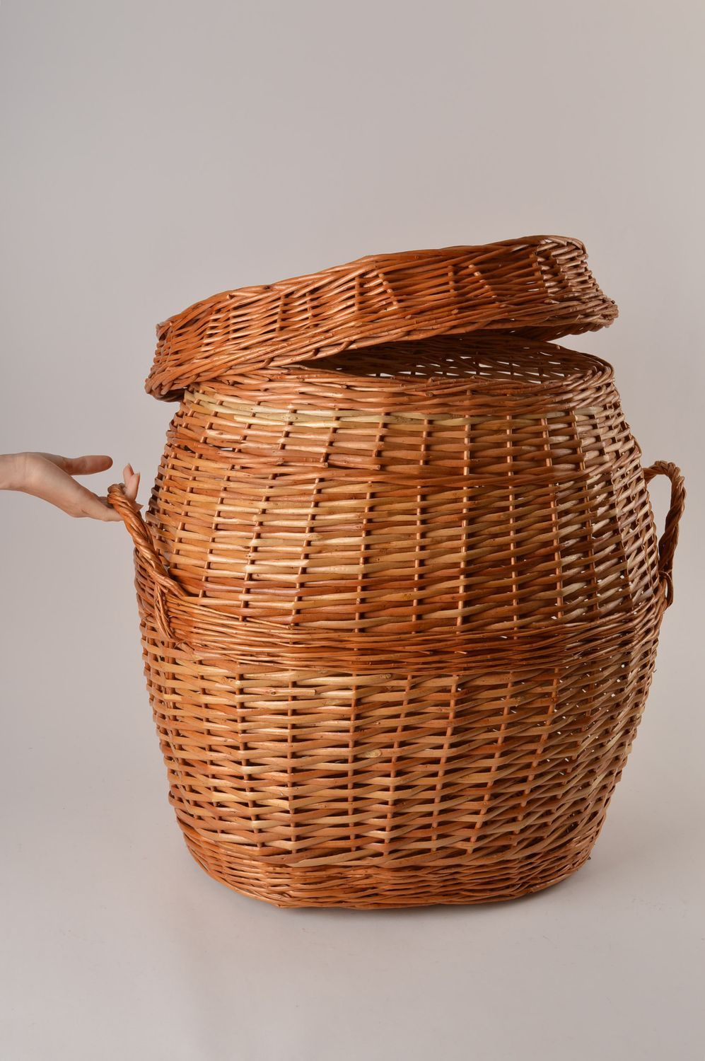 Handmade designer woven basket stylish decorative basket cute basket for laundry photo 2