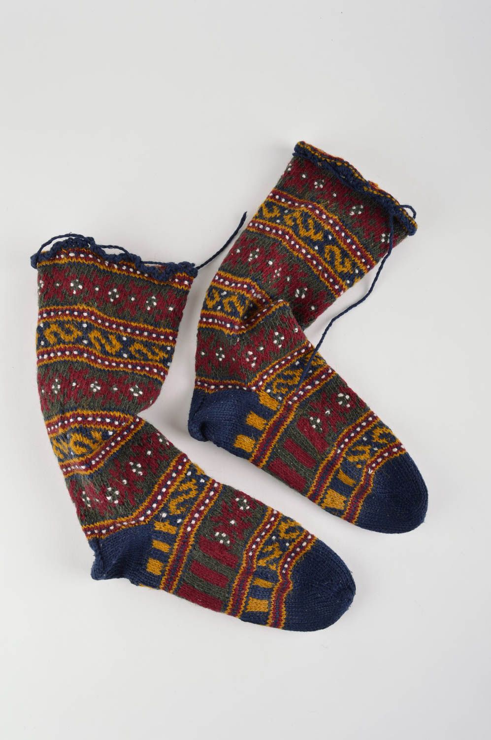 Handmade woolen socks female designer socks beautiful accessories for women photo 3