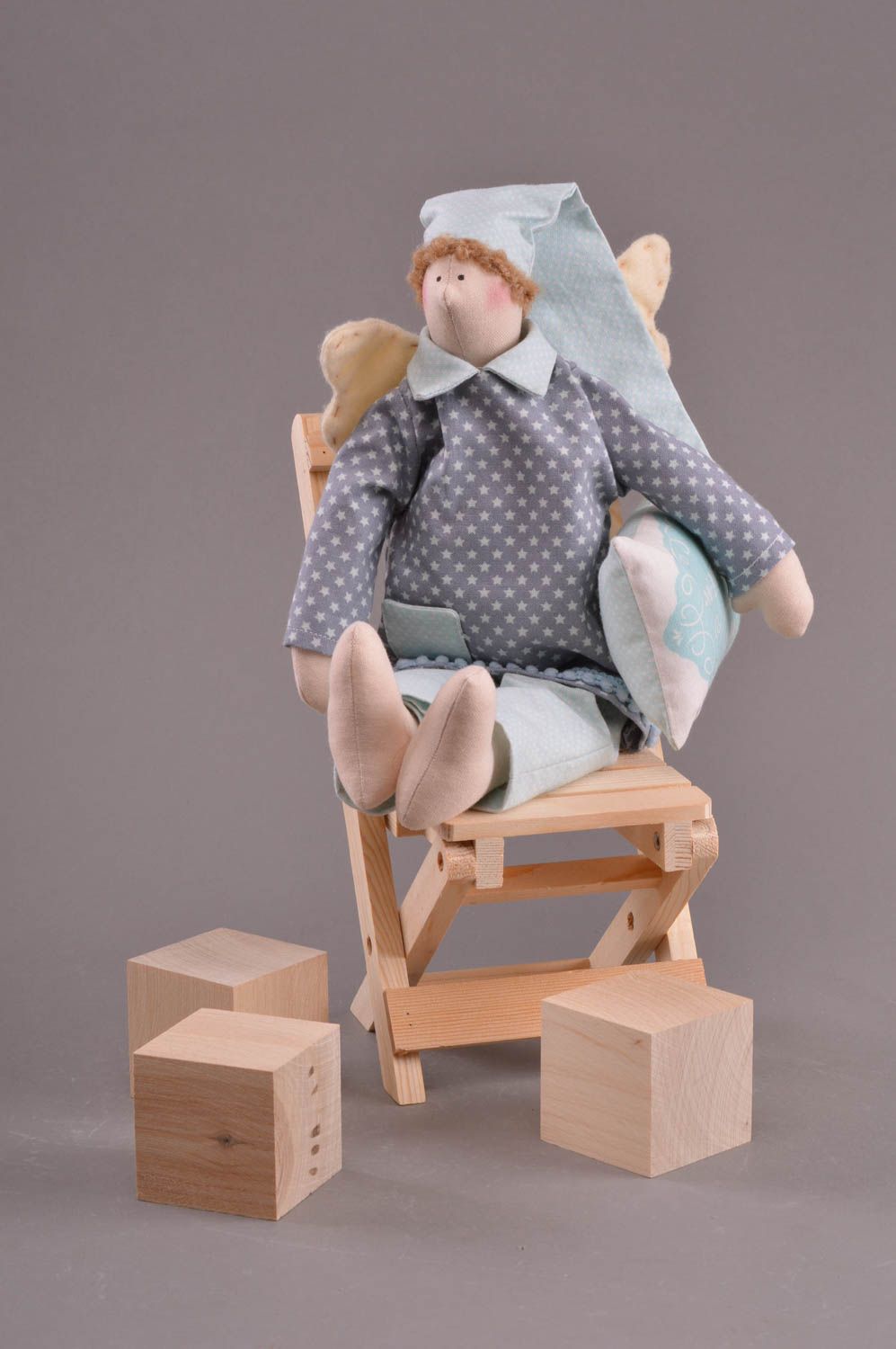 Interieur Puppe Engel handmade Spielzeug für Kinder originell künstlerisch foto 2