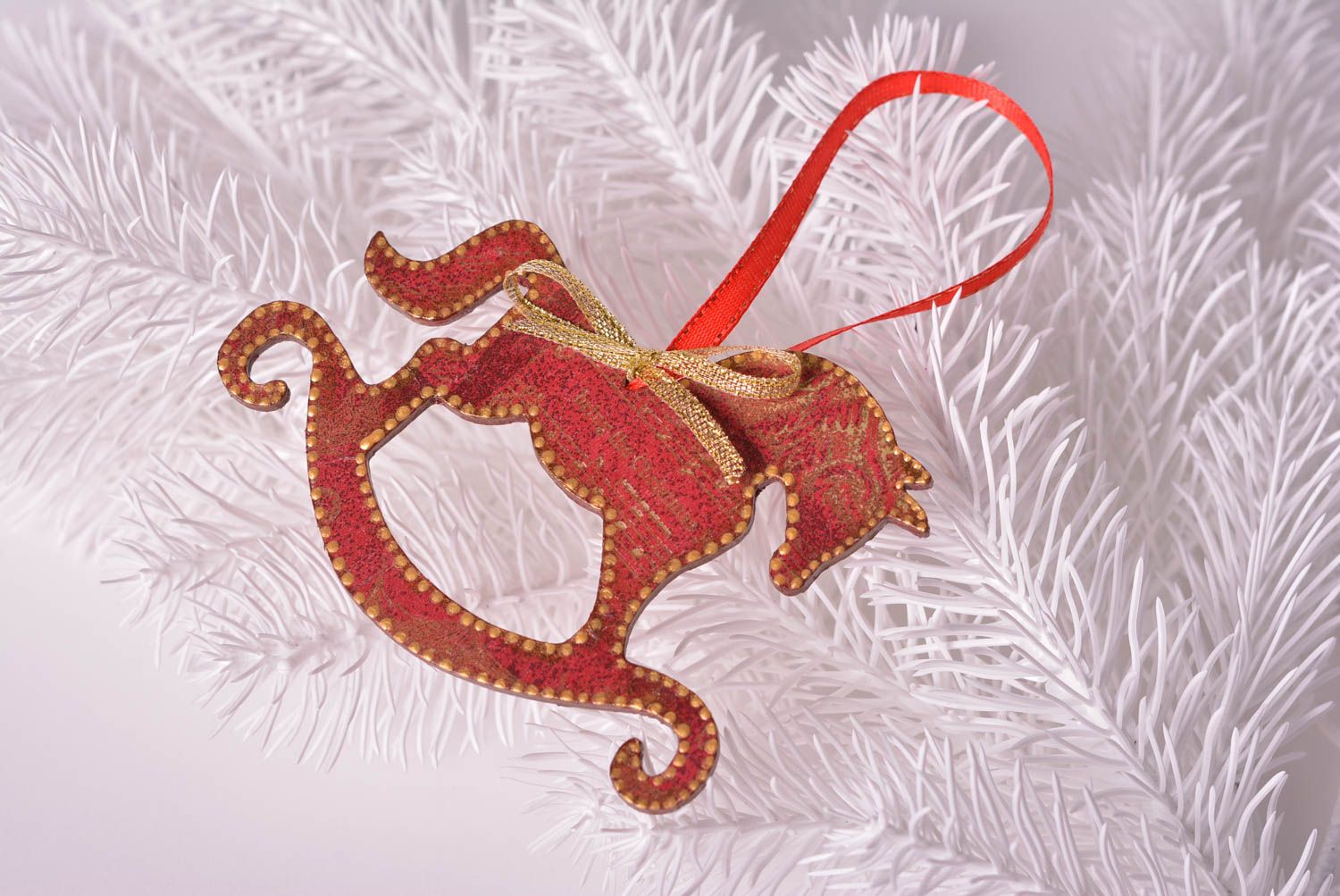Decoración navideña hecha a mano elemento regalo original decorativo Caballo foto 1