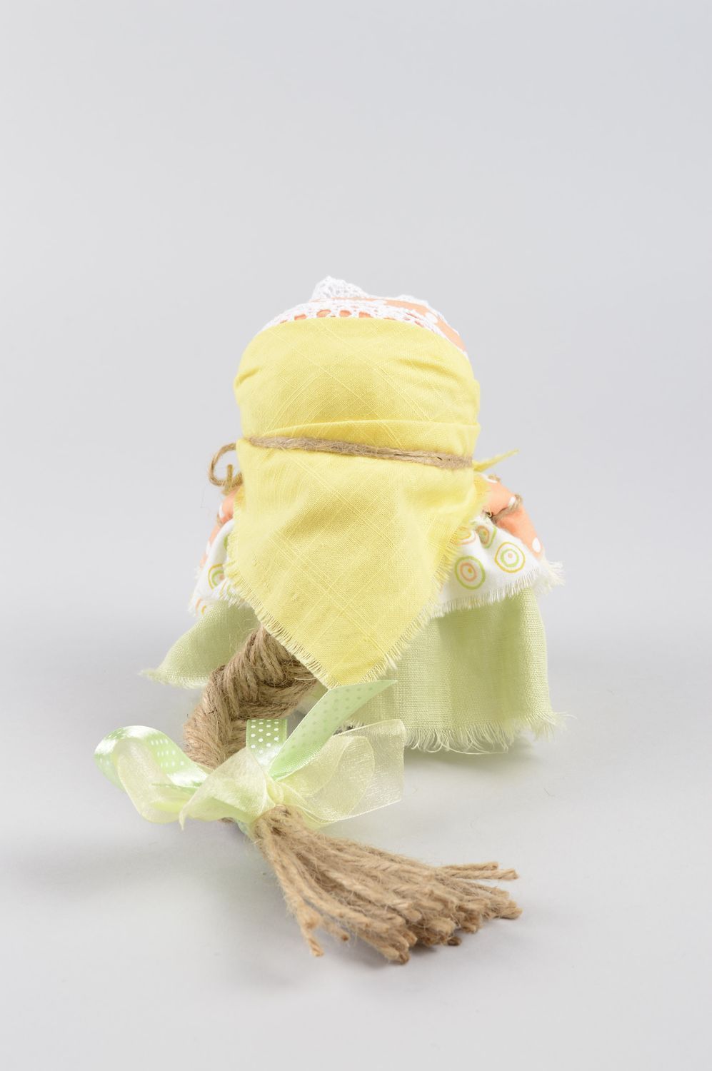 Muñeca de trapo artesanal con trenza decoración de hogar regalo original foto 4