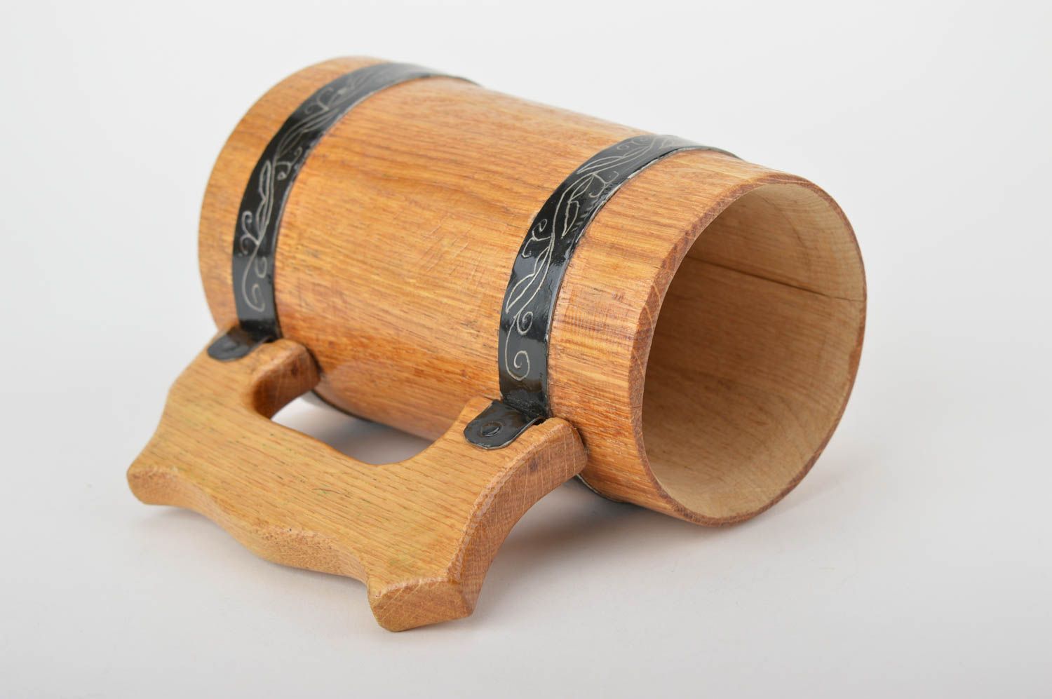 Bierkrug aus Holz handmade Geschenk für Männer originell Küche Dekor schön foto 2