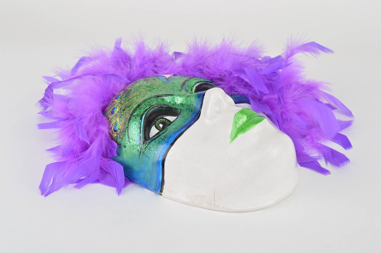 Гипсовое панно ручной работы декор из гипса панно на стену маска Жар-птица фото 3