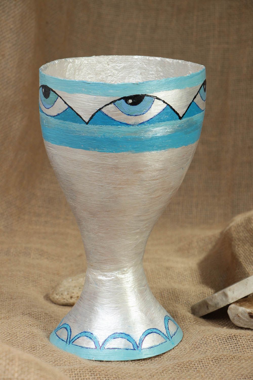 Hohe Vase aus Kürbis foto 5
