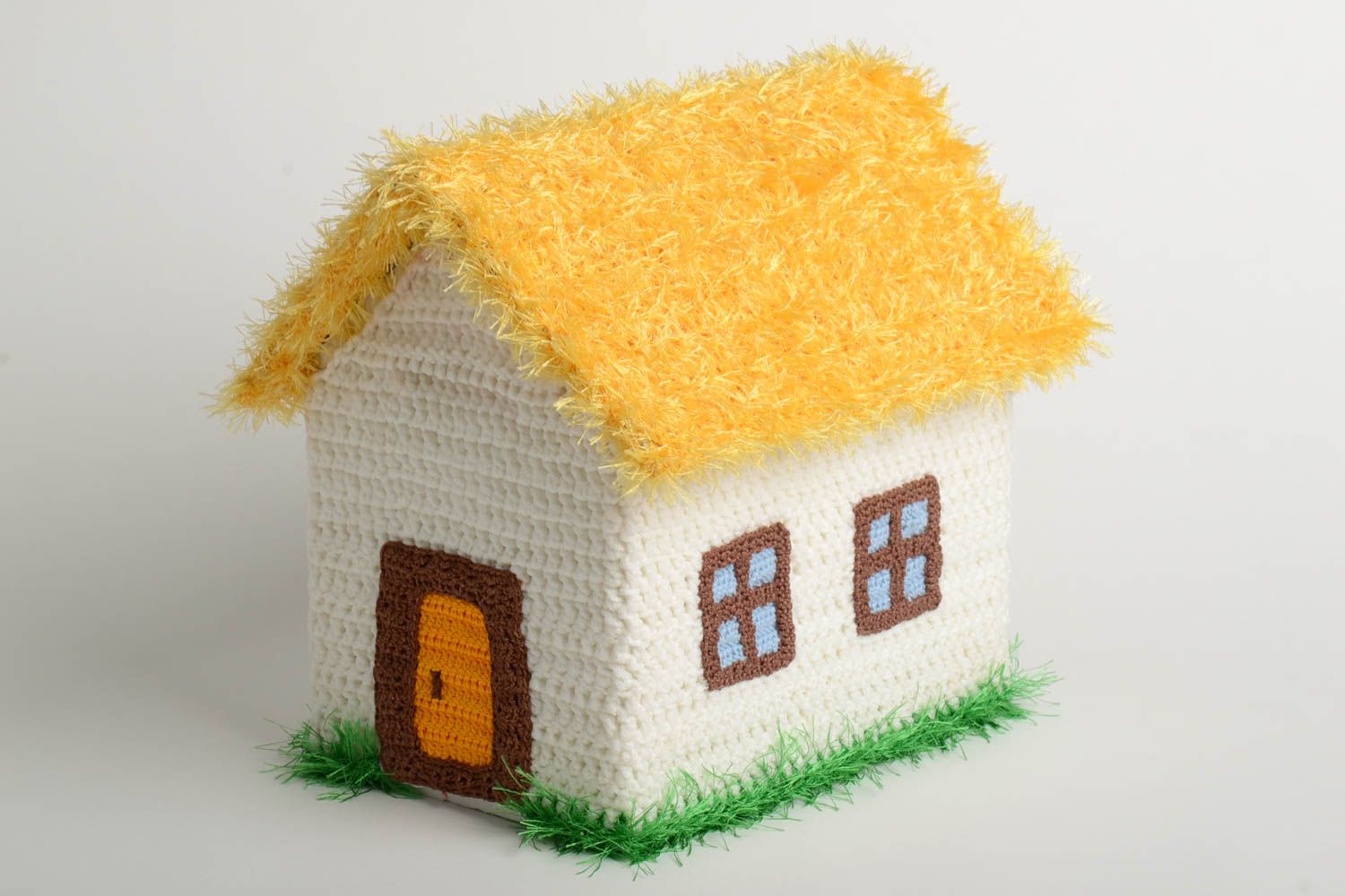 Handmade soft toy designer crocheted home interior decoration house statuette photo 2