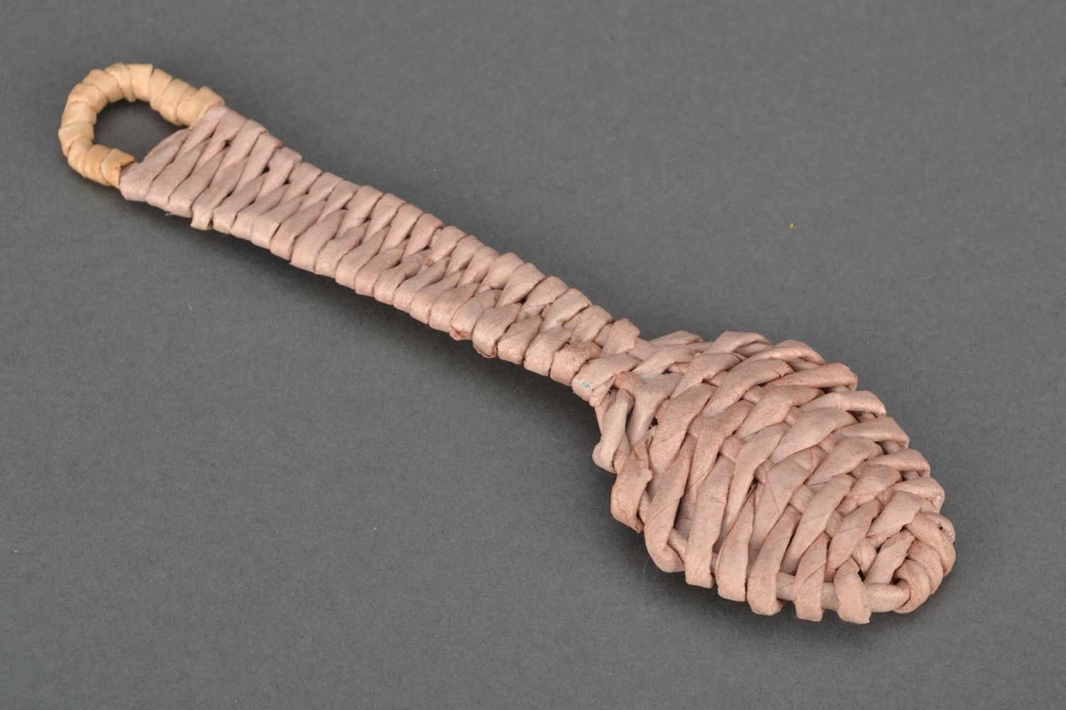 Decorative spoon woven of paper rod photo 4