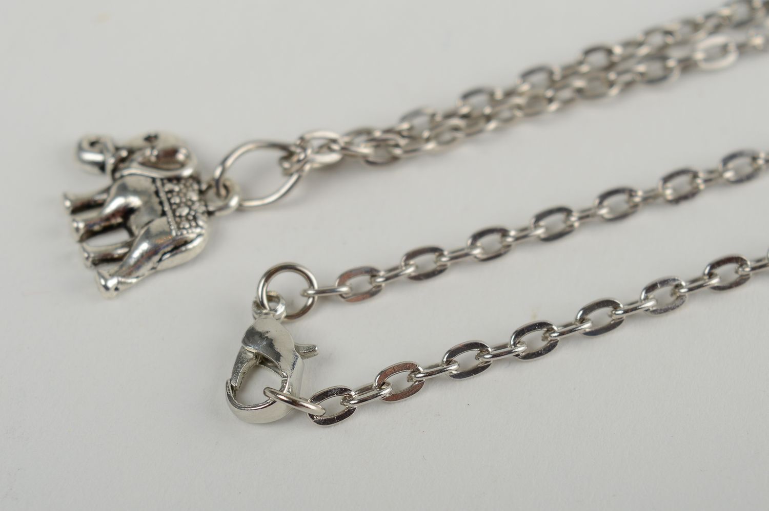 Handmade pendant little elephant metal pendant design accessories women gift photo 3