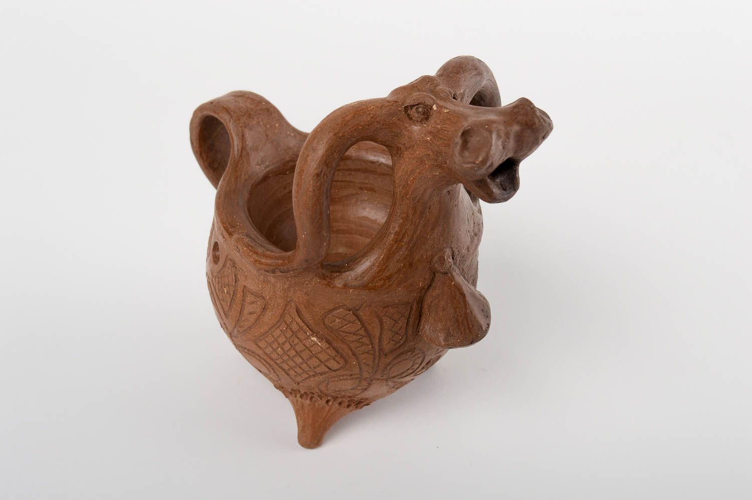 Keramik Geschirr Tee Tasse handmade Flöte aus Ton originelles Geschenk originell foto 2