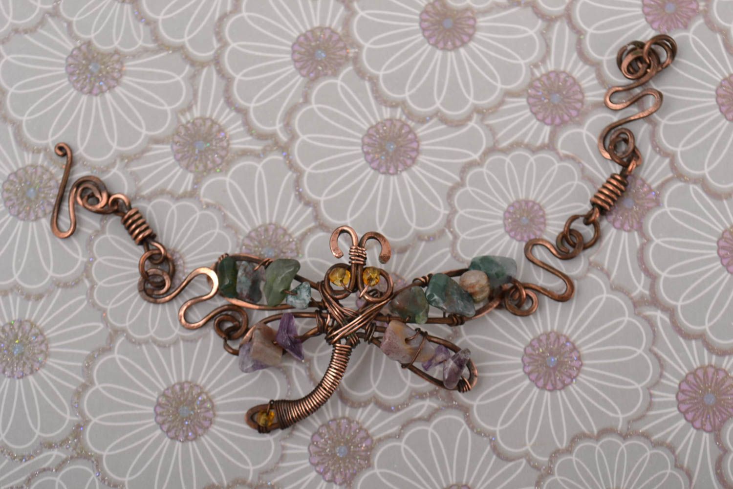 Handmade bracelet unusual accessory designer jewelry copper bracelet gift ideas photo 1