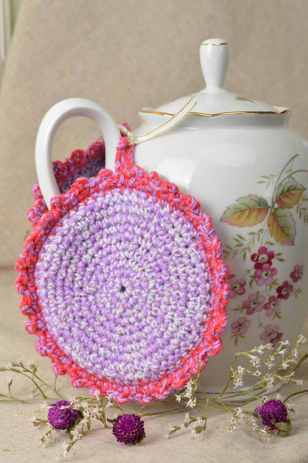 Beautiful handmade crochet potholder kitchen supplies pot holder designs photo 1