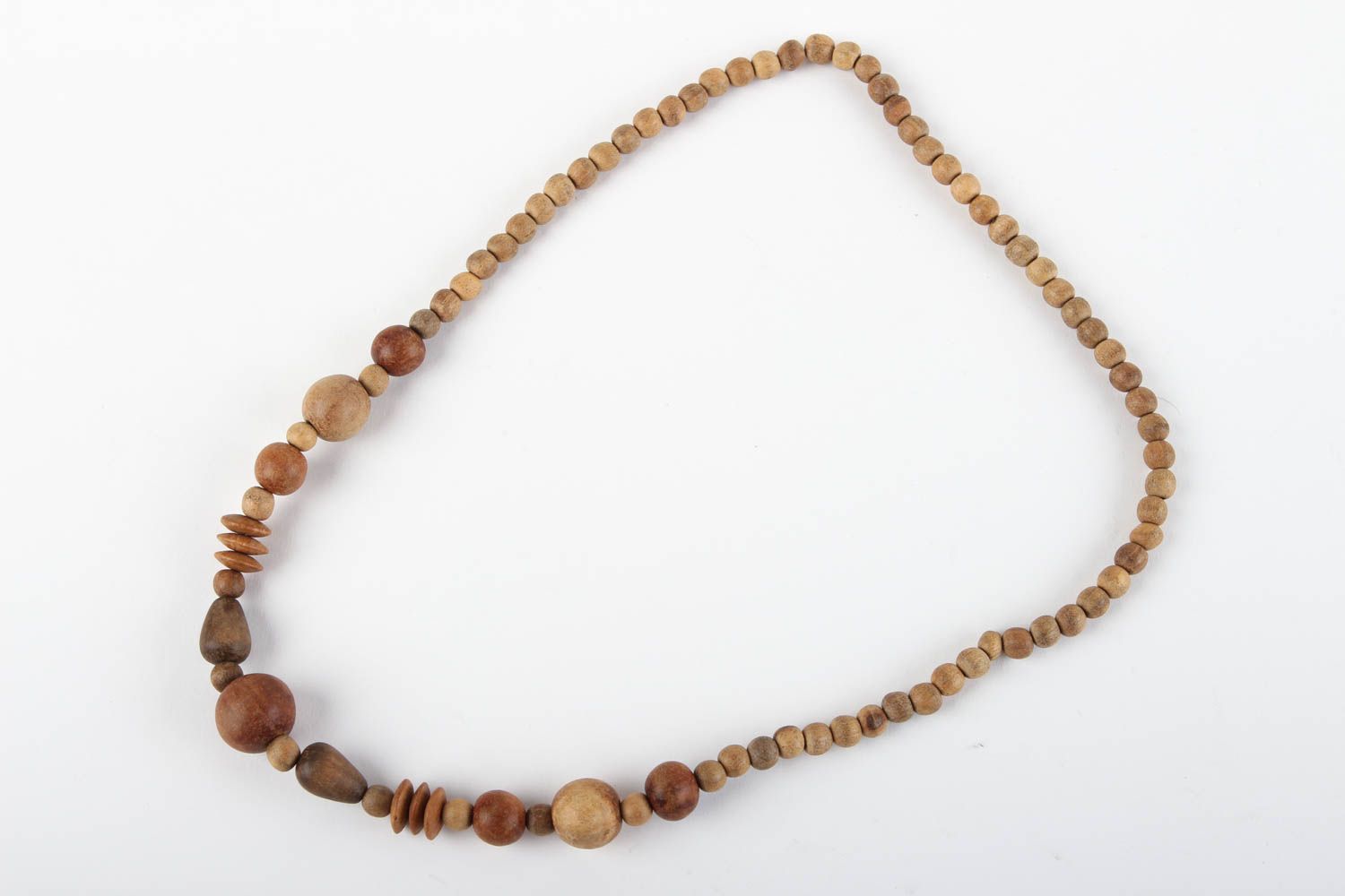 Handmade lange Holz Halskette Damen Collier Accessoire für Frauen originell foto 2