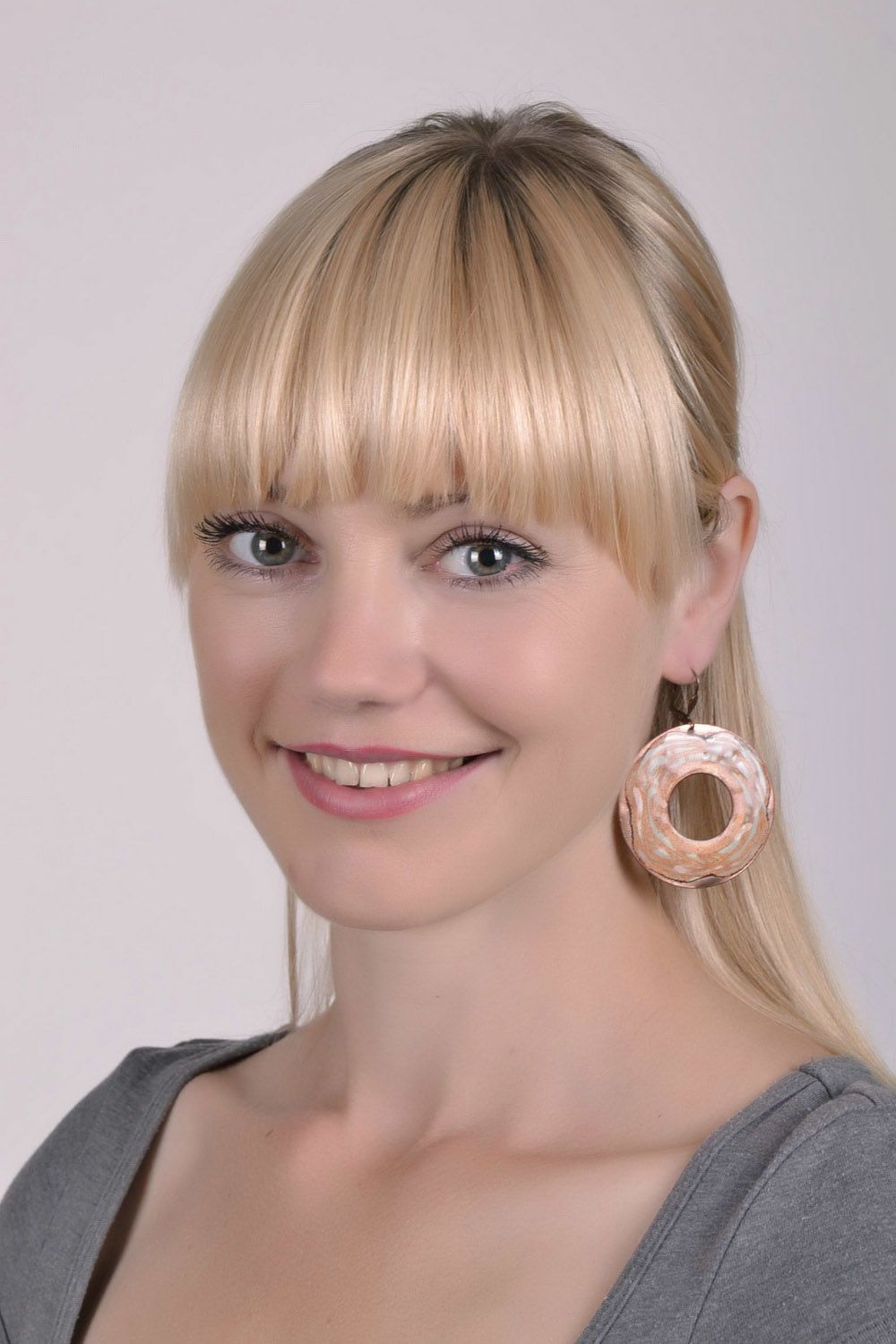 Copper Round Earrings photo 5