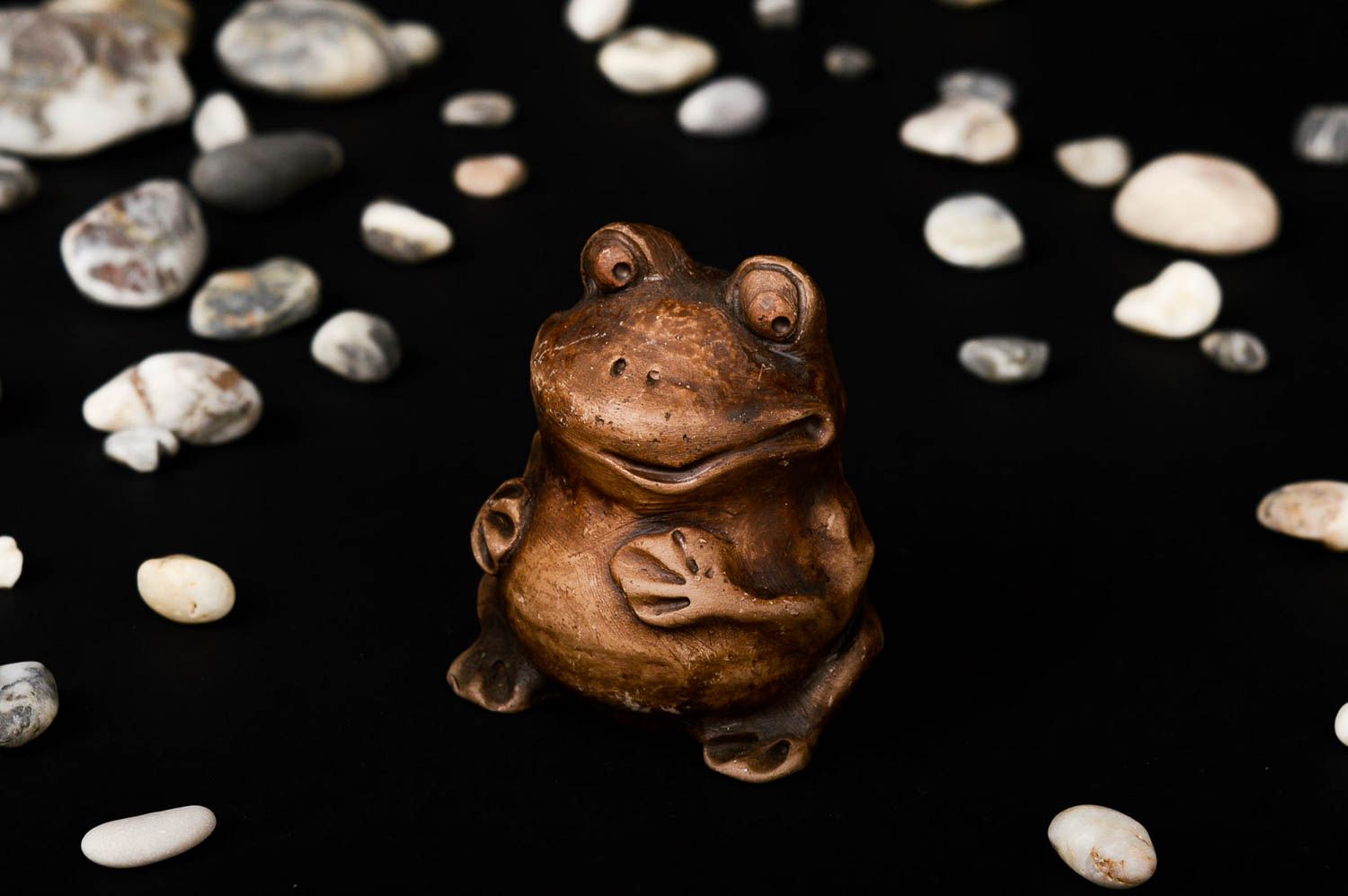 Keramik Frosch handgemachte kleine Pfeife tolles Lernspielzeug für Kinder foto 1