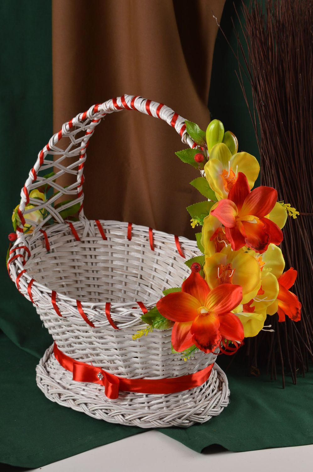 Handmade designer woven basket stylish basket for small items present basket photo 1