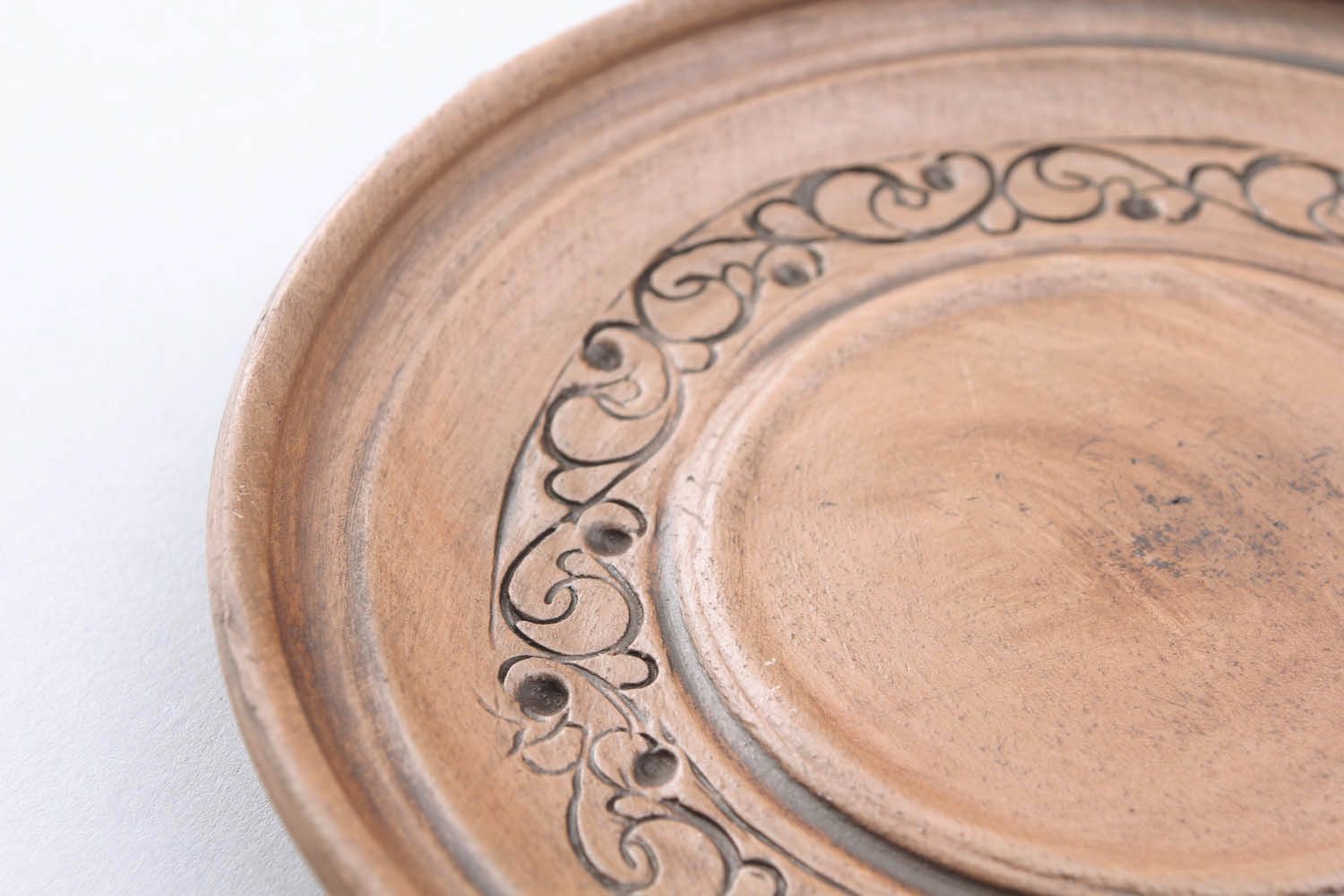 Handmade ceramic saucer photo 4