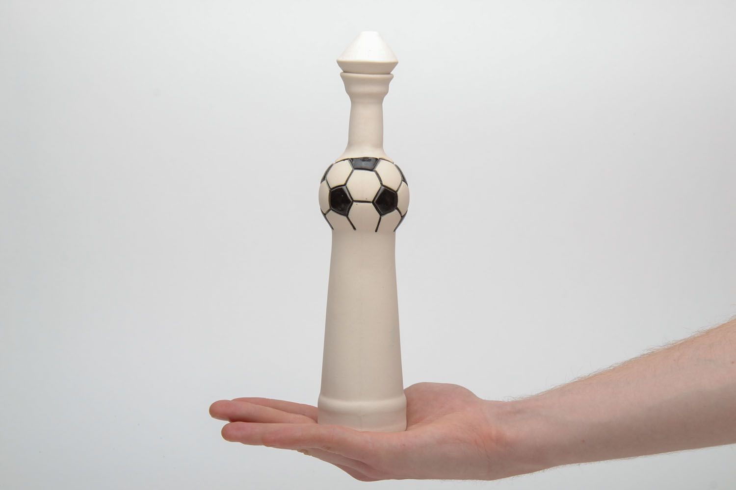 Decorative ceramic bottle Soccer photo 5