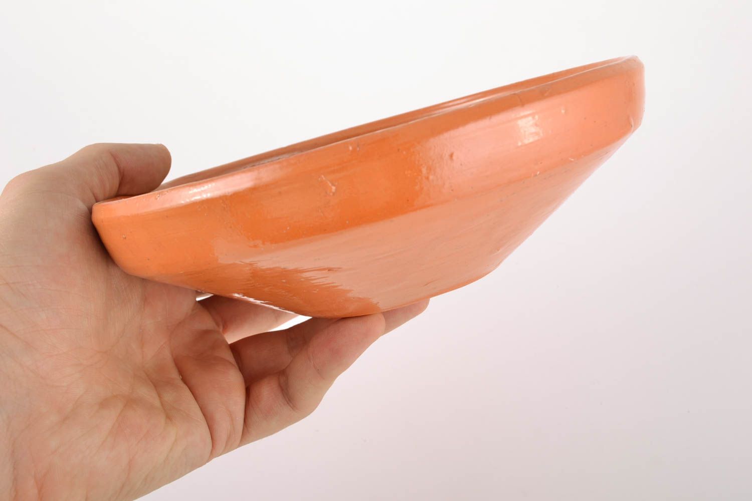 Керамическая миска ручной работы в технике фляндровки с орнаментом фото 4