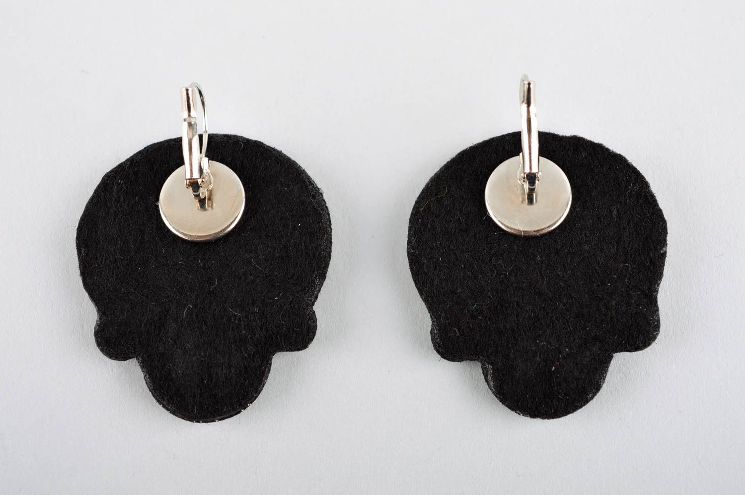 Handmade soutache jewelry set textile pendant textile earrings beaded jewelry photo 5