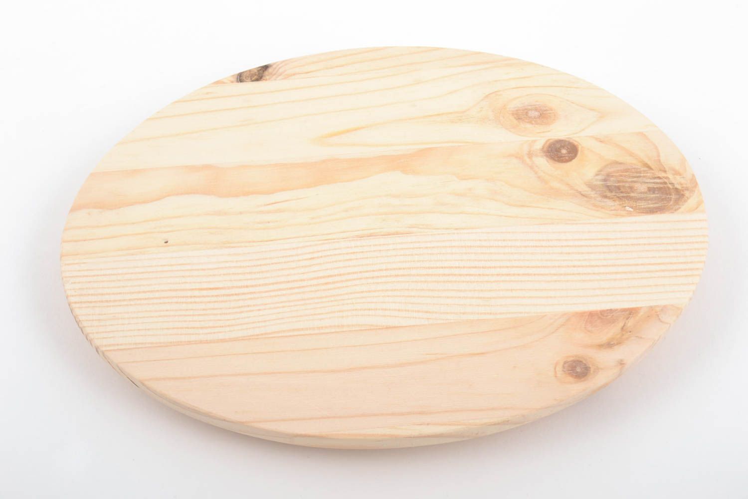 Plaque ovale en bois brut clair de pin faite main à décorer et peindre photo 3