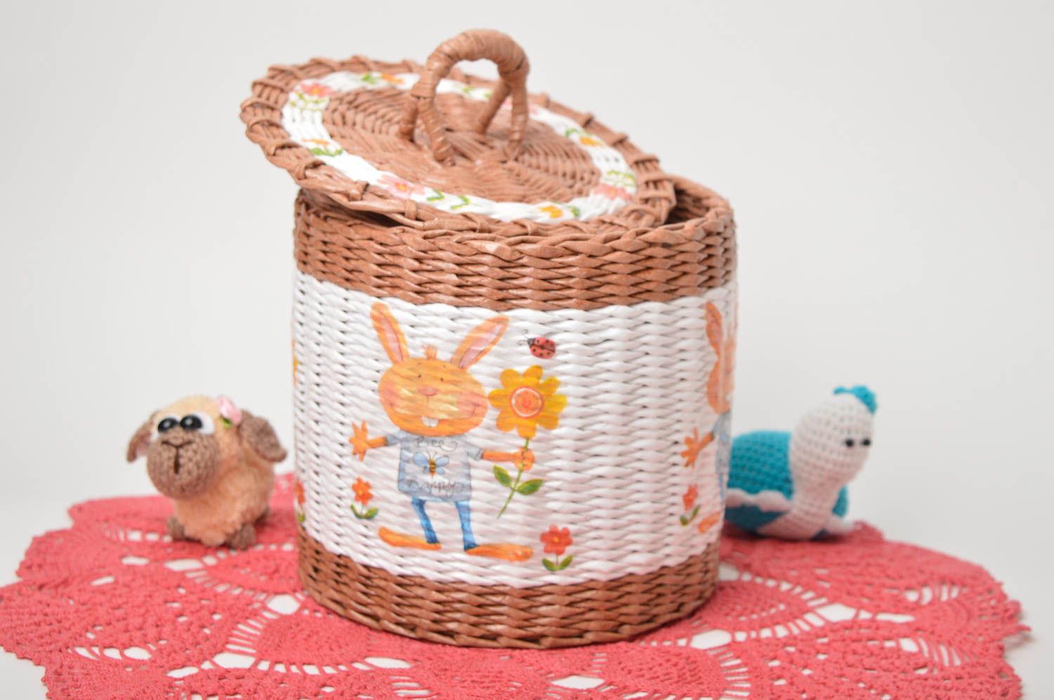 Handmade basket woven basket home decor small wicker basket handmade gifts photo 1