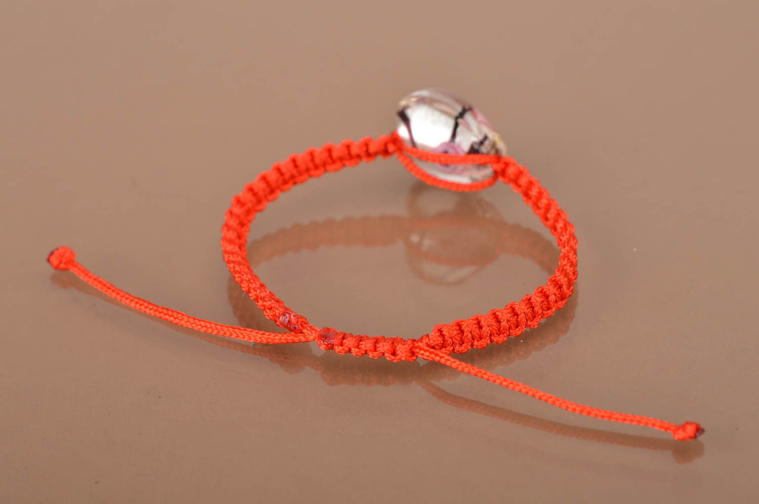 Pulsera de hilos encerados hecha a mano pulsera artesanal accesorio para mujer foto 5