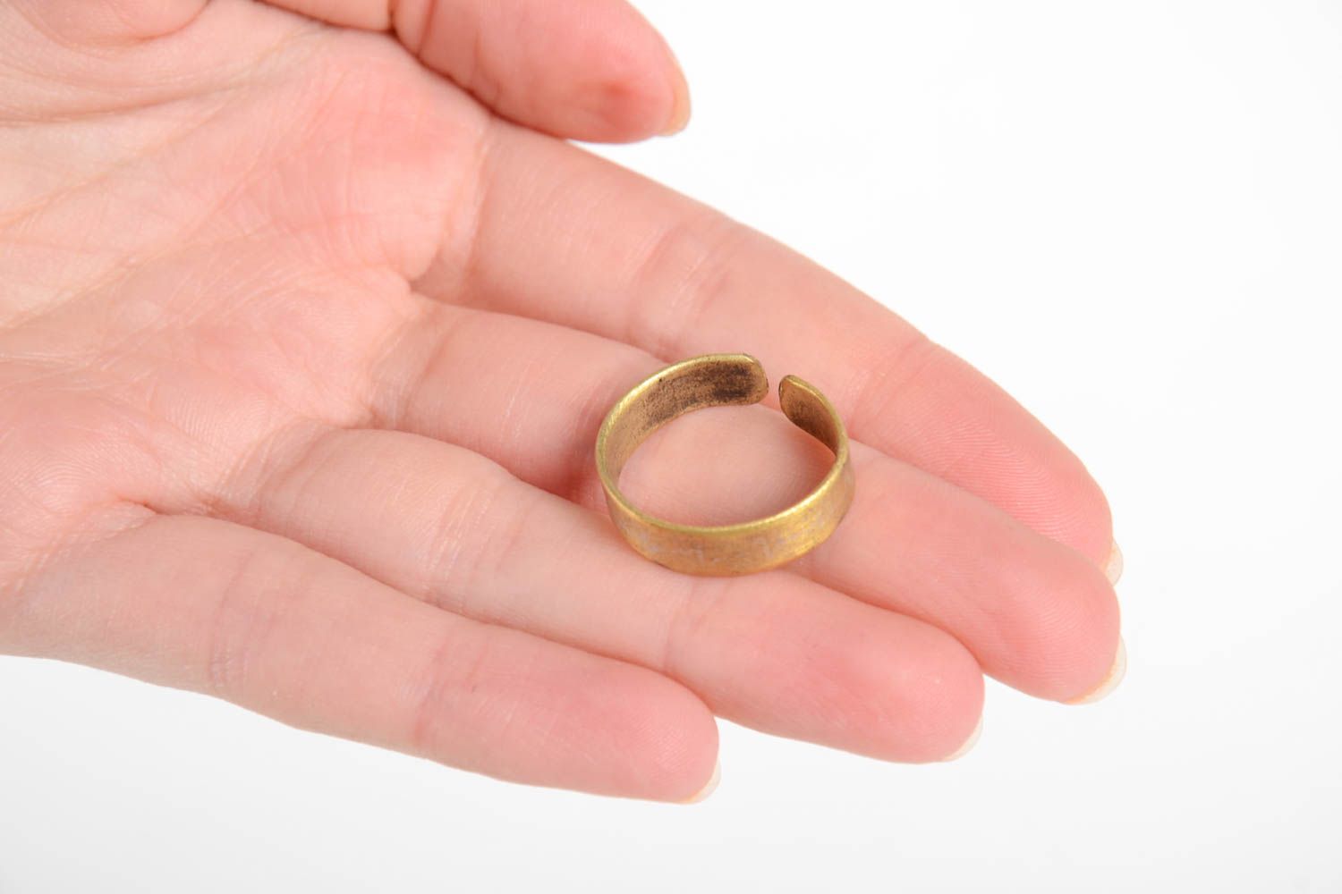 Kupfer Ring handgeschaffen Frauen Ring stilvoll Designer Schmuck schön foto 3