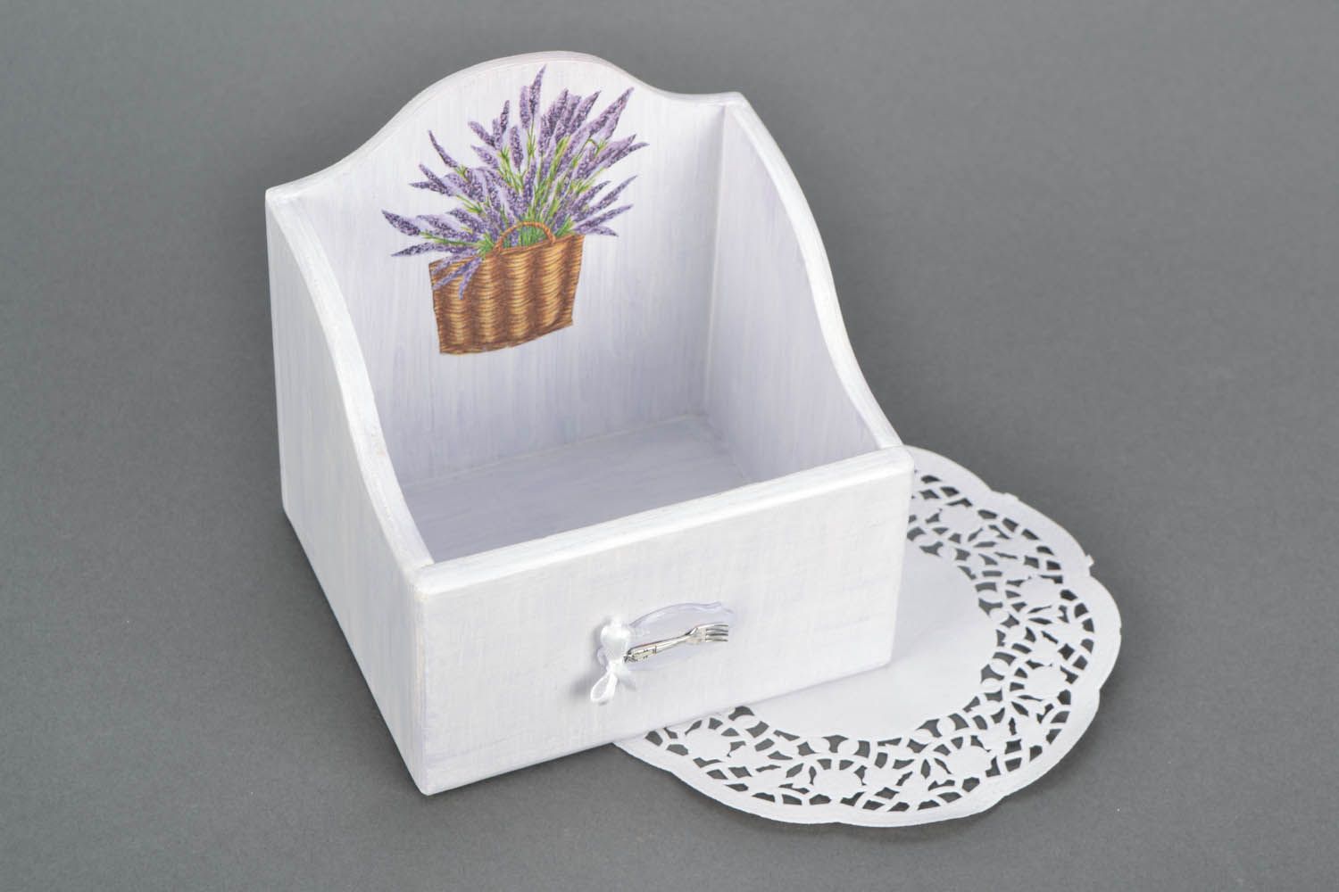 Weißer Holzkasten Lavendel foto 1