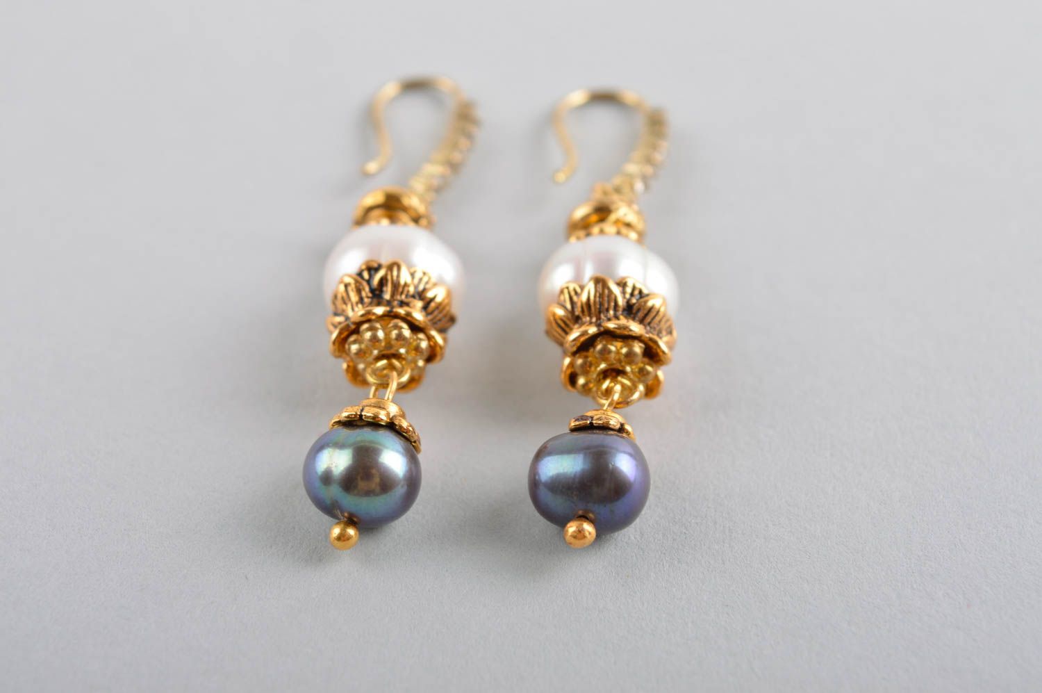 Lange Ohrringe handmade Perlen Ohrringe Juwelier Modeschmuck für Mode Damen foto 4