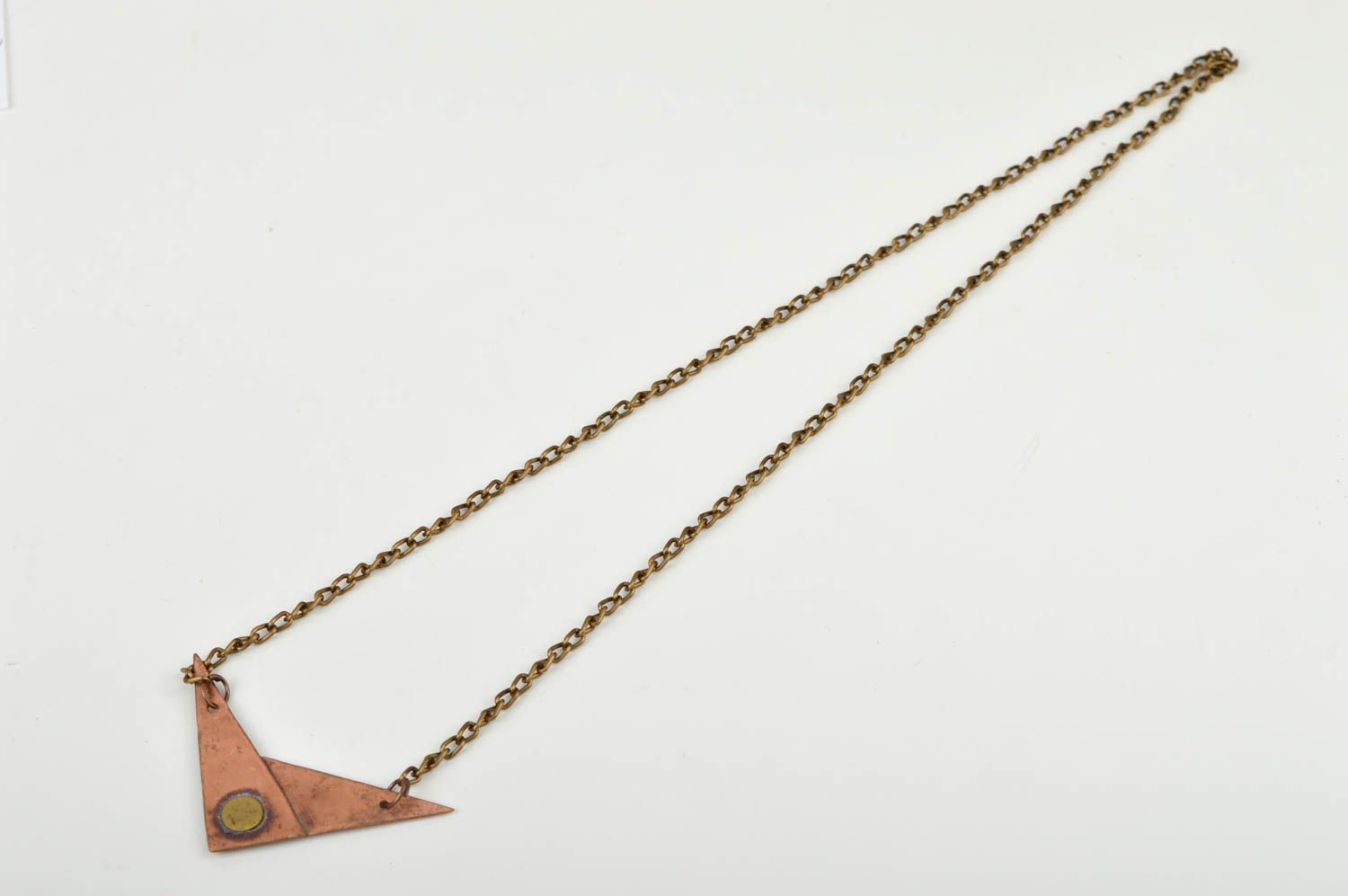 Handmade designer pendant stylish copper pendant unusual neck accessory photo 3
