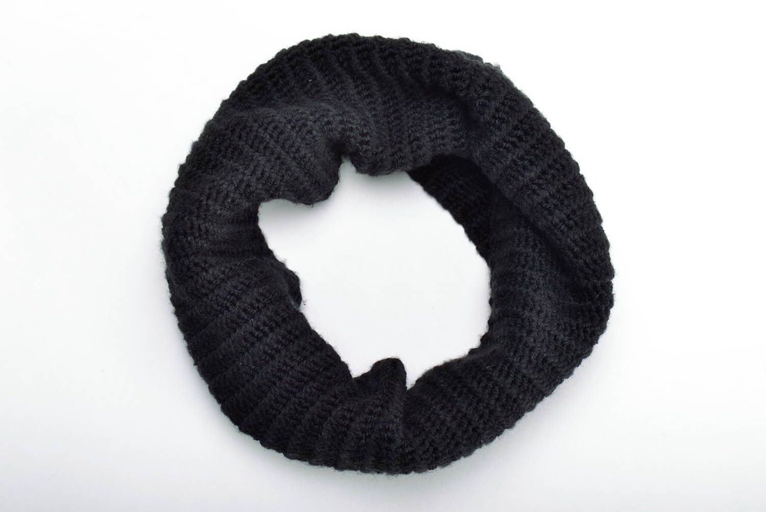 Écharpe snood tricotée faite main photo 4