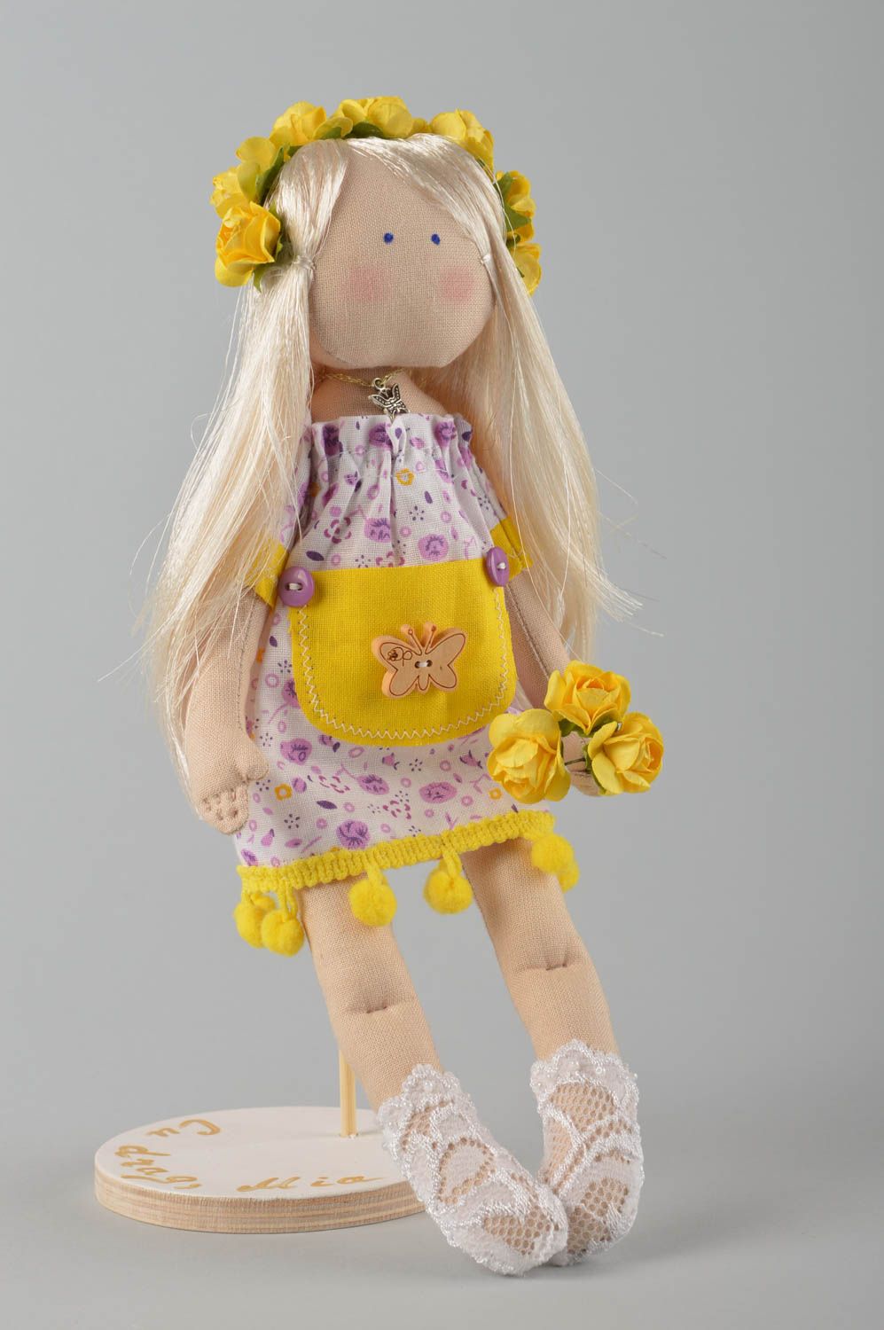 Игрушка ручной работы текстильная кукла декор для дома мягкая оригинальная фото 2