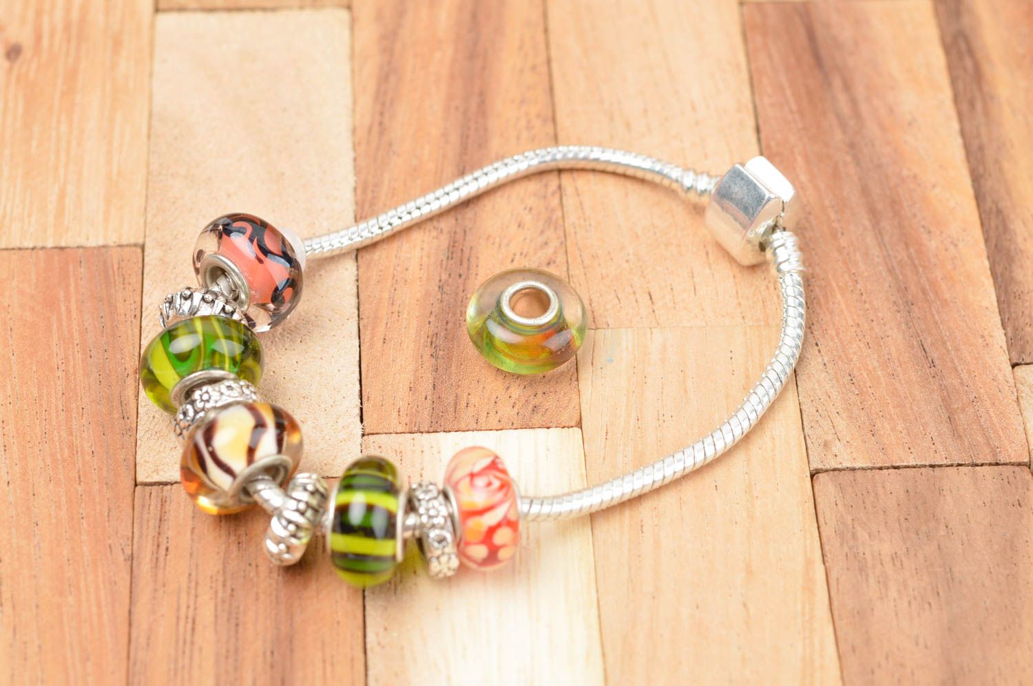 Beautiful handmade glass bead craft supplies artisan jewelry making ideas photo 4